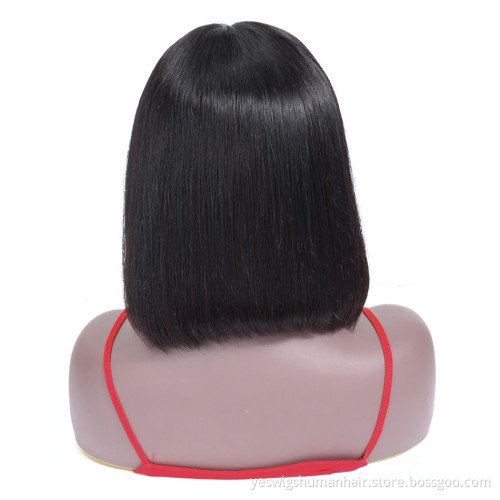 New Arrival Human Hair 13X4 Lace Front Bob Wig Vendor Wholesale Short 10 Inch Peruvian Straight Hair Bob Lace Wigs Large Stock